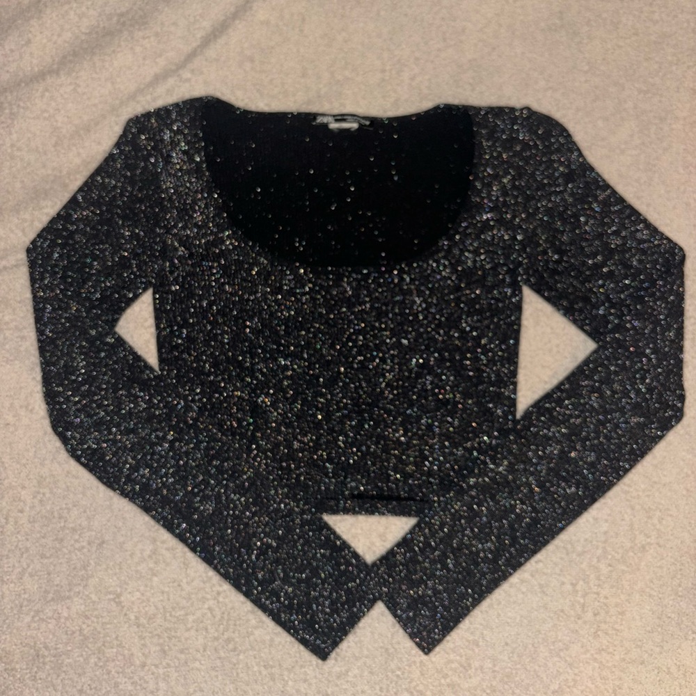 Sparkly Longsleeve Zara Crop